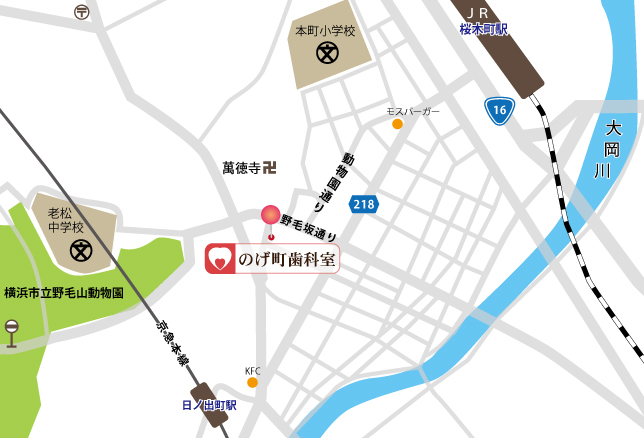 のげ町歯科室マップ